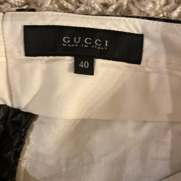 Gucci Black Patterned Pants size 40 - Picture 2 of 5